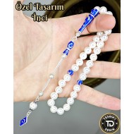 Gümüş Tasarım İnci Tesbih