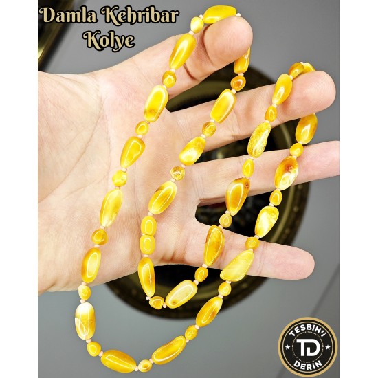 Kaya Damla Kehribar Kolye Kaya Damla Kehribar Kolye